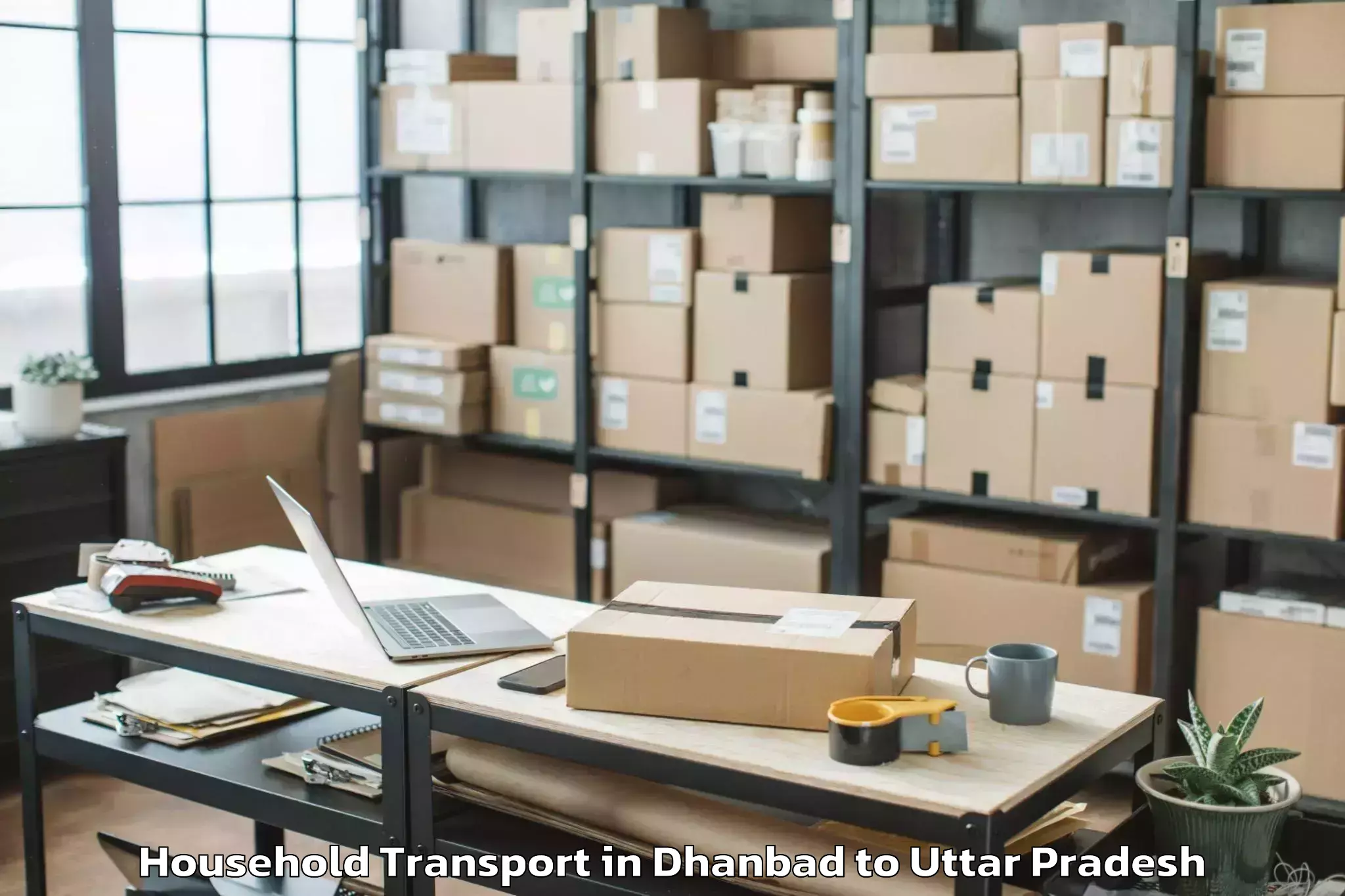 Top Dhanbad to Iit Kanpur Household Transport Available